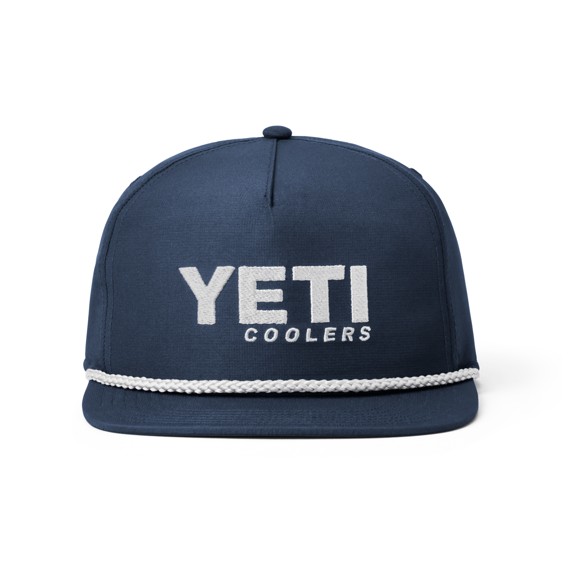 Mid Pro Flat Brim Rope Hat, Navy, large