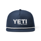 Mid Pro Flat Brim Rope Hat, Navy, large