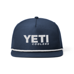Mid Pro Flat Brim Rope Hat, Navy, large