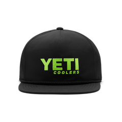 Flat Brim Rope Hat, Green, large