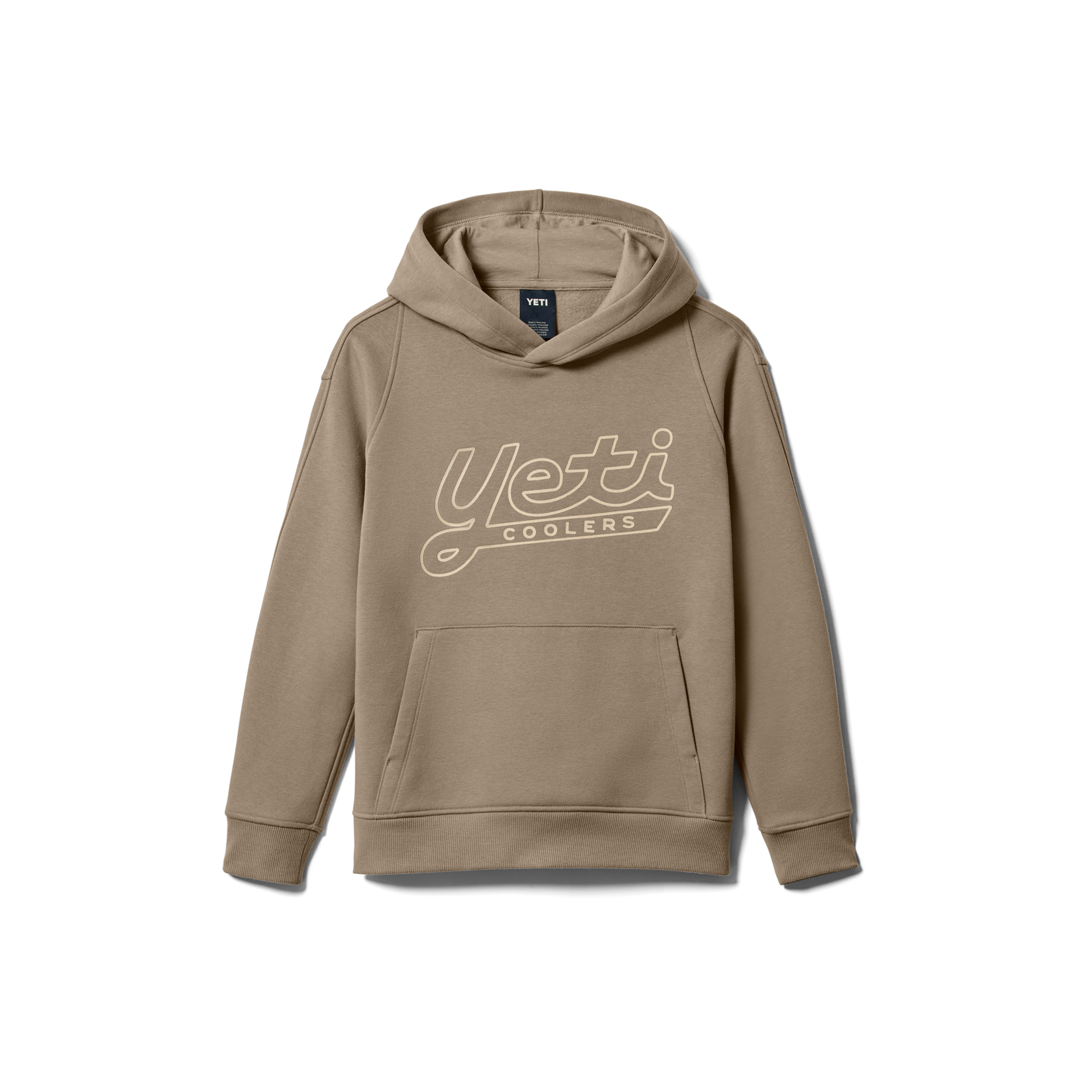 Kids' Pullover Fleece Hoodie, Taupe, large