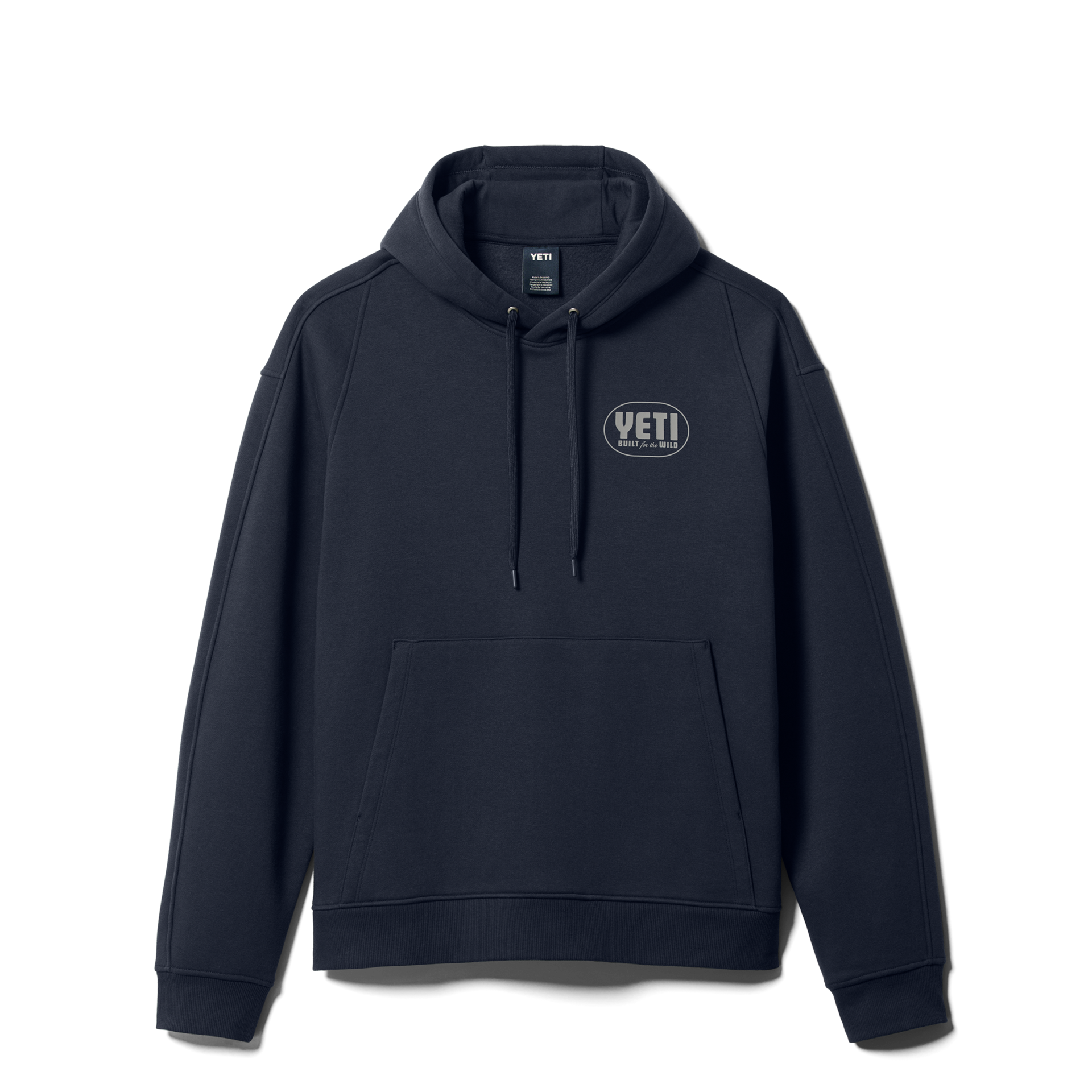 Pullover Fleece Hoodie, Navy, large