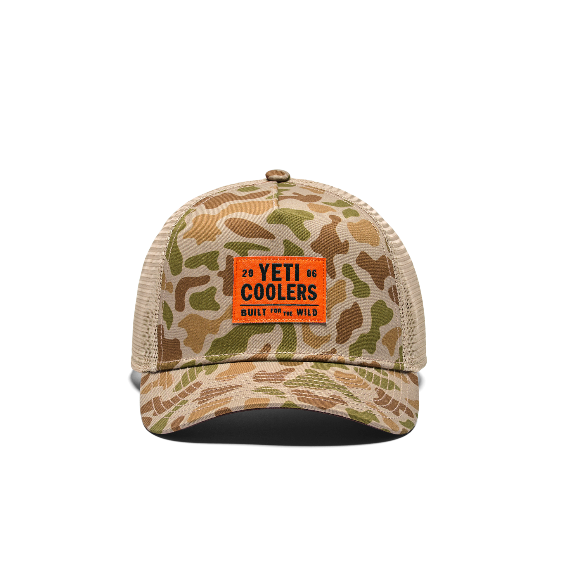 Camo Trucker Hat, Brown/Camo, large