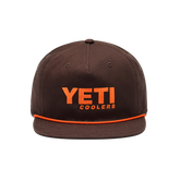 Flat Brim Rope Hat, Coffee, large