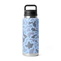 36 oz Water Bottle, Blue Camo, large