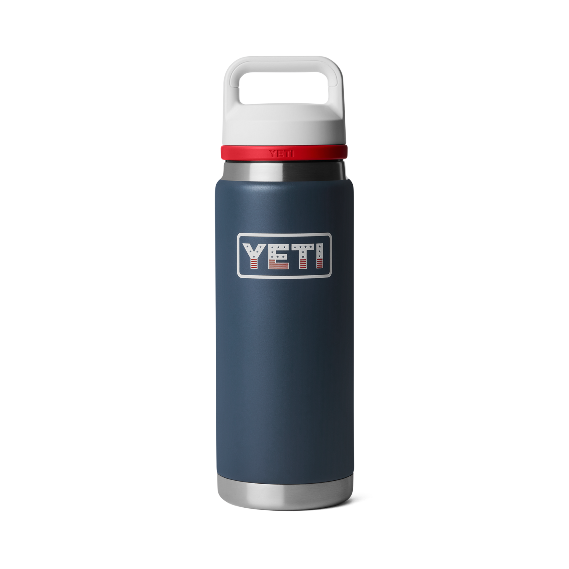 26 oz Water Bottle, Navy/White/Rescue Red Badge, large
