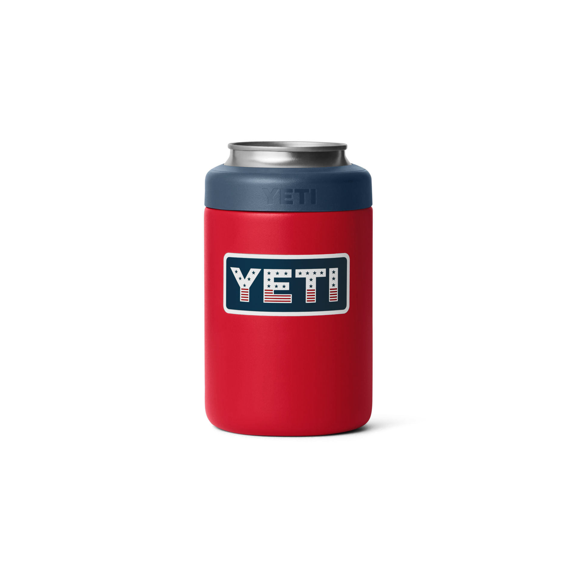 12 oz Colster® Can Cooler, Red/Navy Badge, large