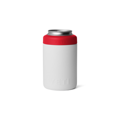 12 oz Colster® Can Cooler, White/Rescue Red Badge, large