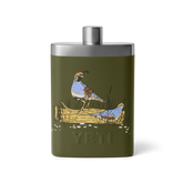 Flask, Upland Bird Olive, large