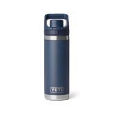 18 oz Water Bottle, Navy, large