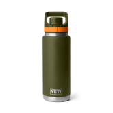 26 oz Water Bottle, Olive/King Crab Orange, large