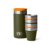 Shot Glasses, Olive/King Crab Orange, large