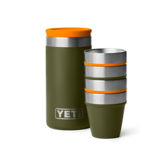 Shot Glasses, Olive/King Crab Orange, large