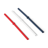 L/XL Silicone Straw Pack, Rescue Red/White/Navy, large