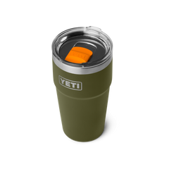 20 oz Stackable Cup, Olive/King Crab Orange, large