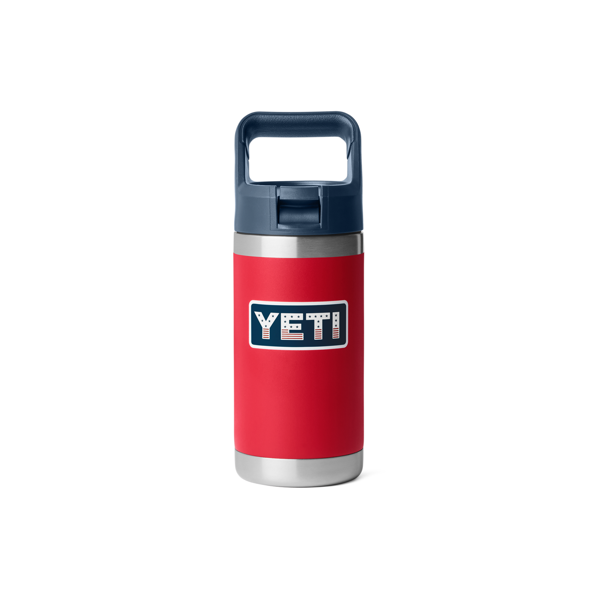Jr. 12 oz Kids Water Bottle, Red/Navy Badge, large