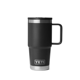 20 oz Travel Straw Mug, Black, large