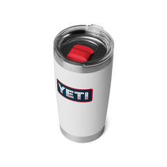 20 oz Tumbler, White Badge, large