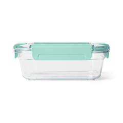Medium Plastic Food Storage, Seafoam, large
