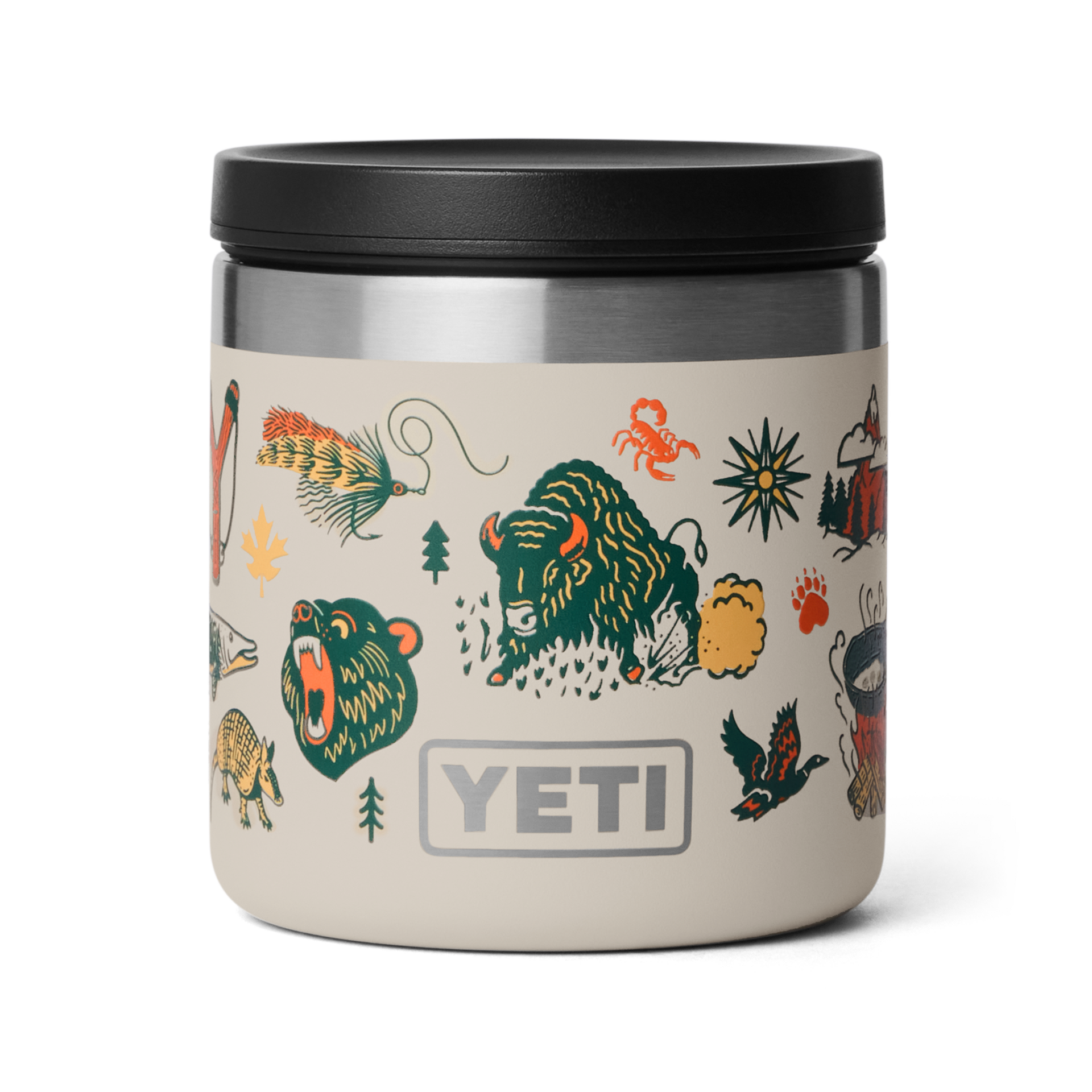 8 oz Insulated Food Jar, Cape Summer Camp, large