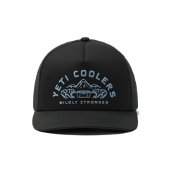Mid Pro Flat Brim Hat, Black, large