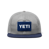 Flat Brim Mesh Hat, Gray/Navy, large