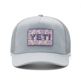 Cherry Blossom Trucker Hat, Gray, large