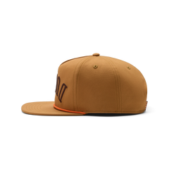 Flat Brim Rope Hat, Brown, large