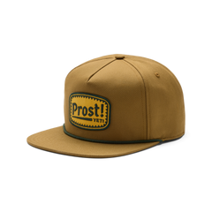 Flat Brim Hat, Brown, large