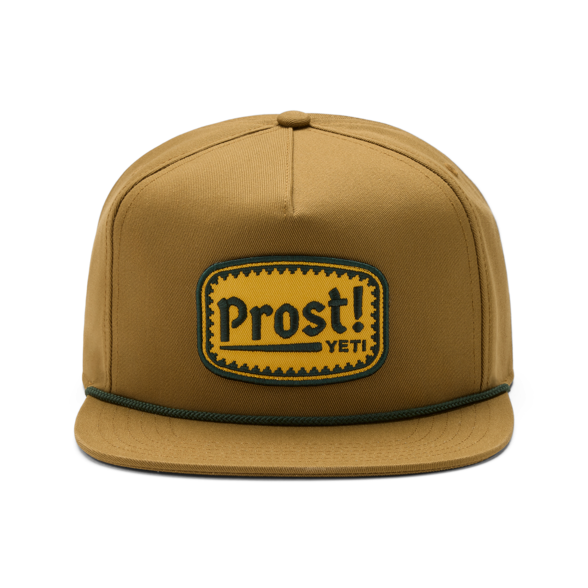 Flat Brim Hat, Brown, large