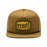 Flat Brim Hat, Brown, large
