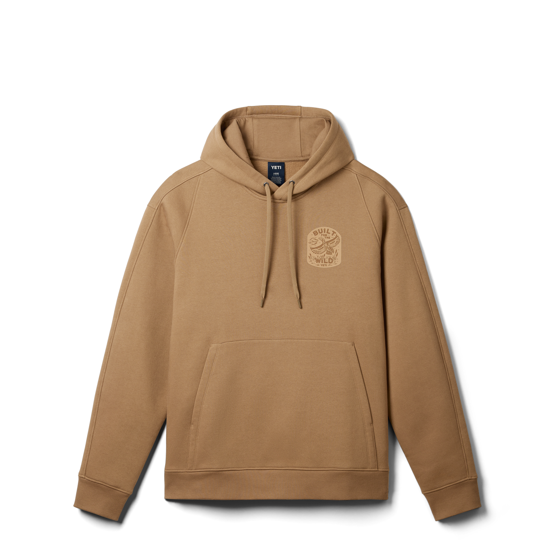 Fleece Hoodie, Brush Brown, large