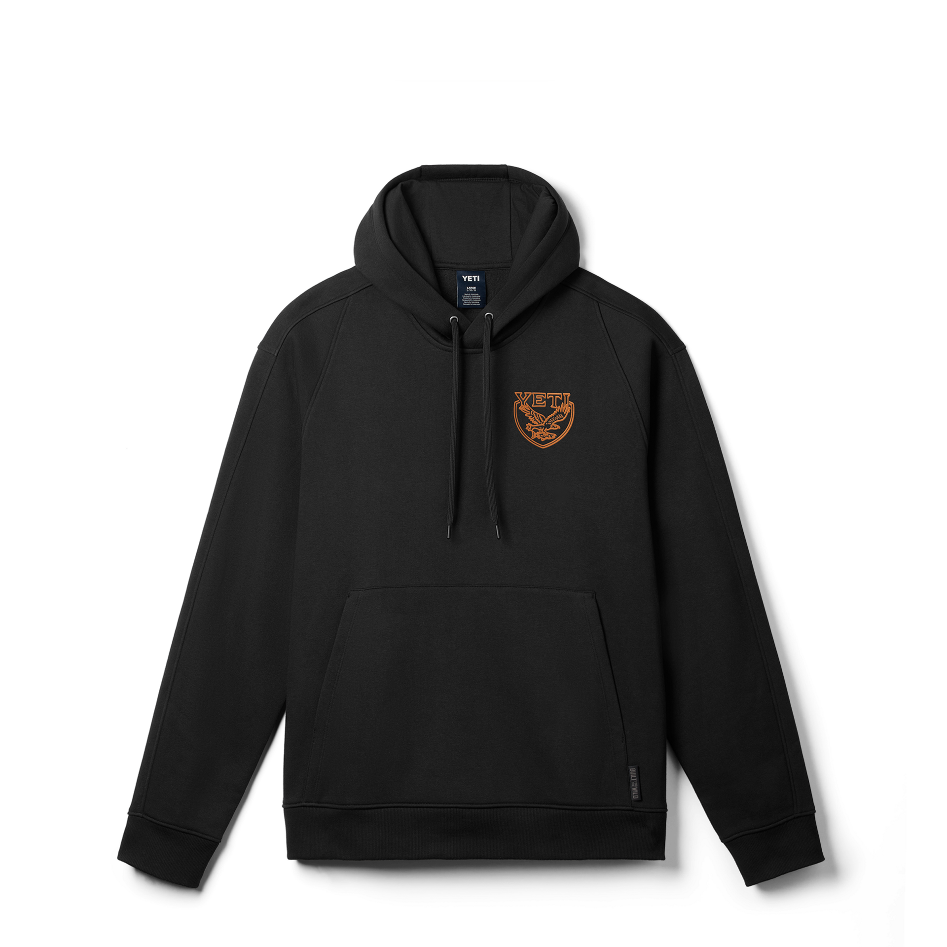 Fleece Hoodie, Black, large