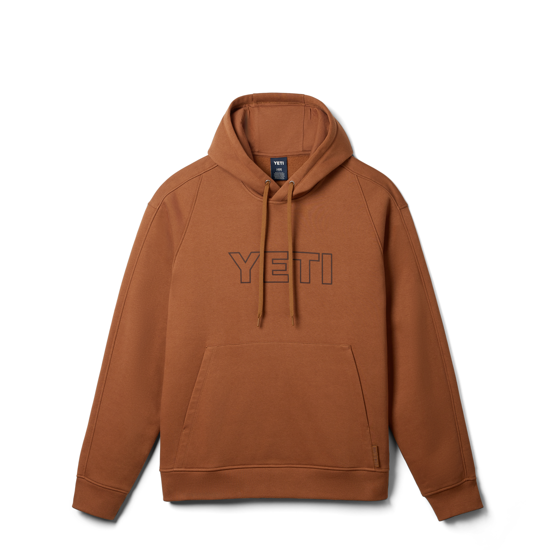 Fleece Hoodie, Rust, large