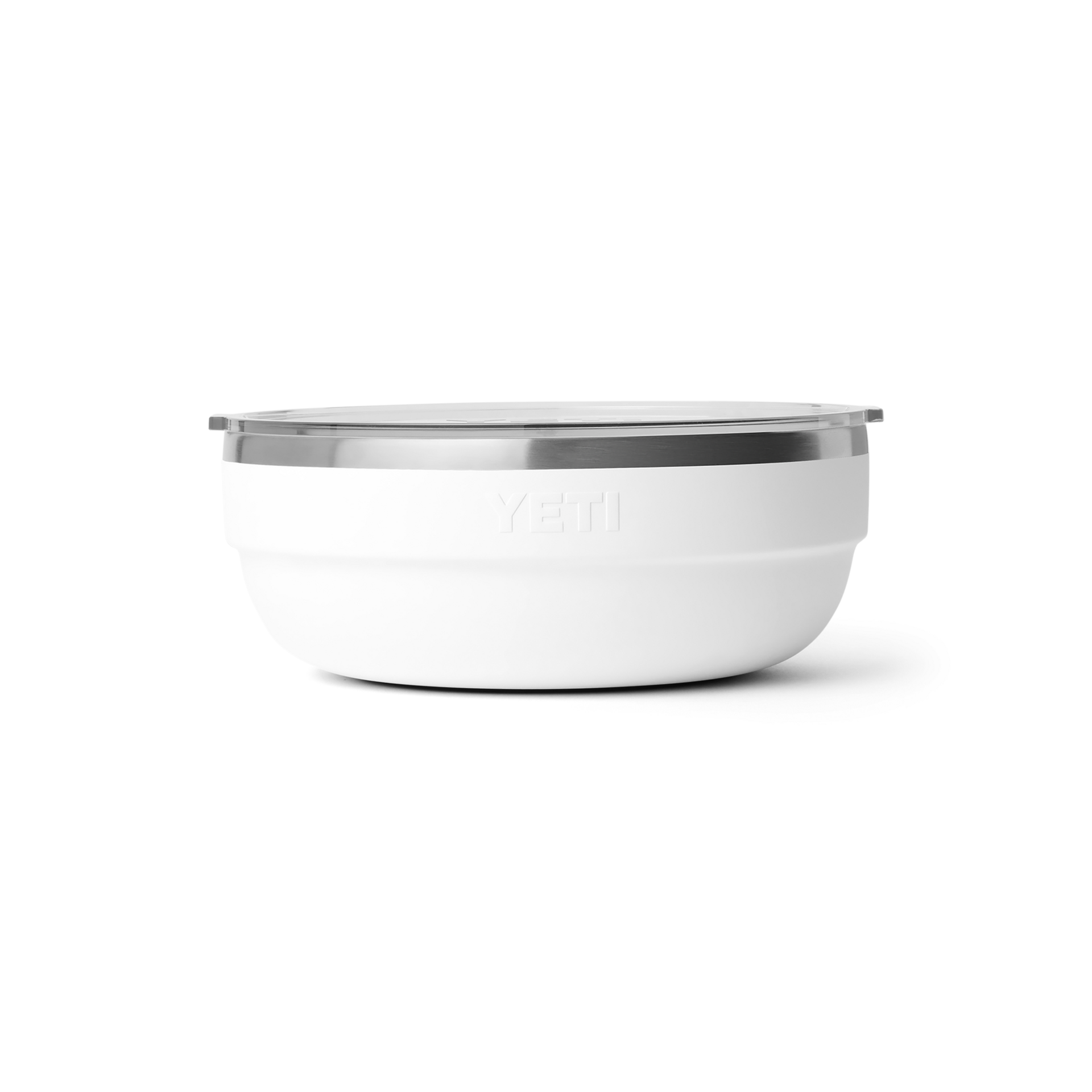 3.6 QT Insulated Low Bowl, White, large