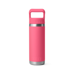18 oz Water Bottle, Tropical Pink, large