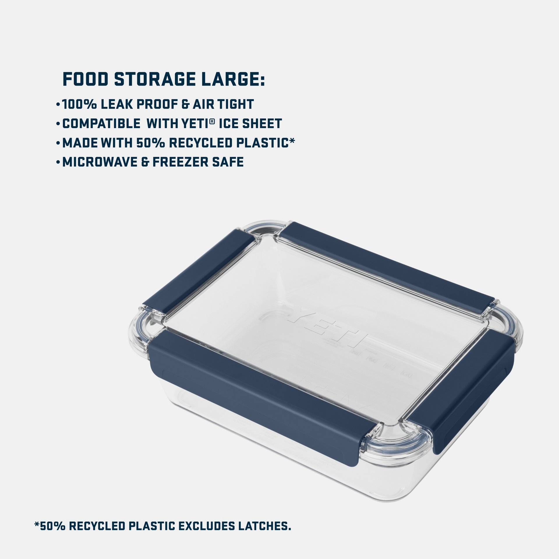 Large Plastic Food Storage, Navy, large