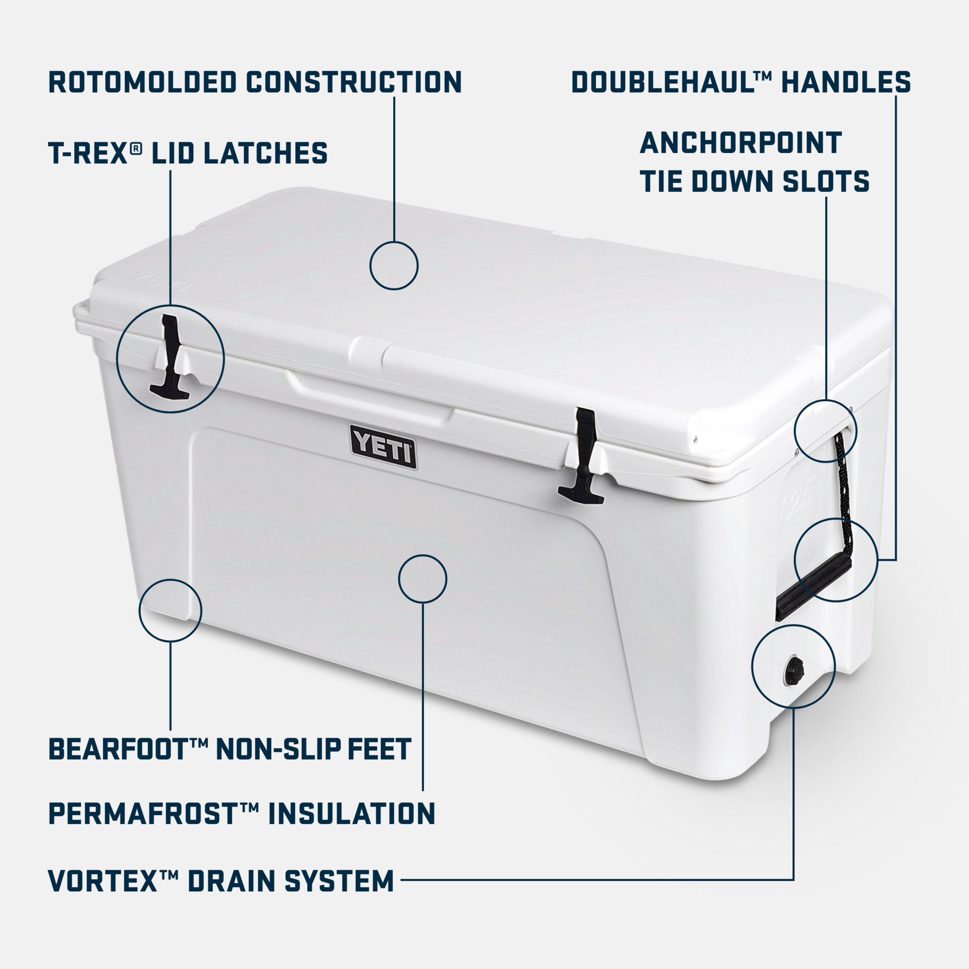 125 Hard Cooler, White, large
