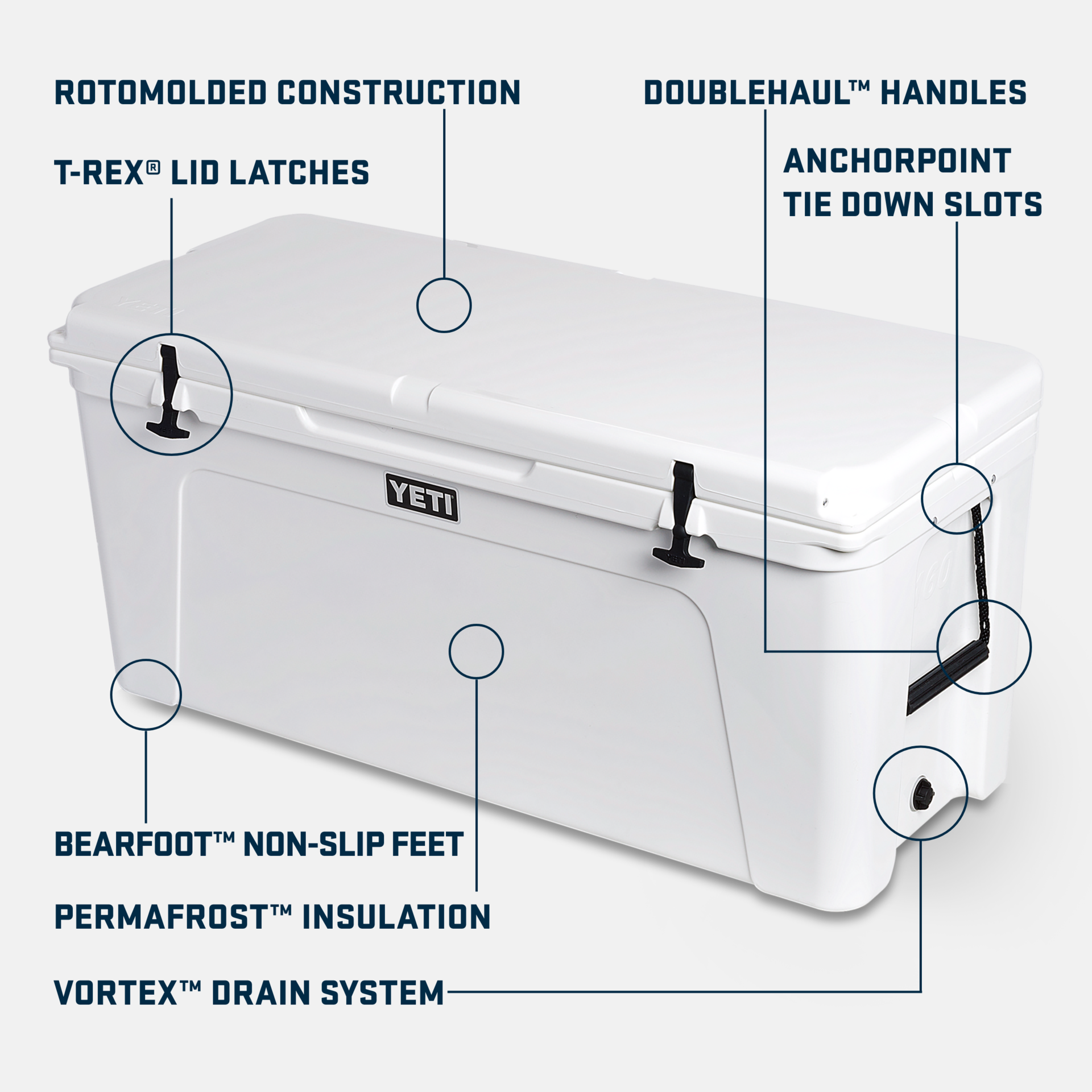 160 Hard Cooler, White, large