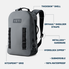 28L Waterproof Backpack, Storm Gray, large