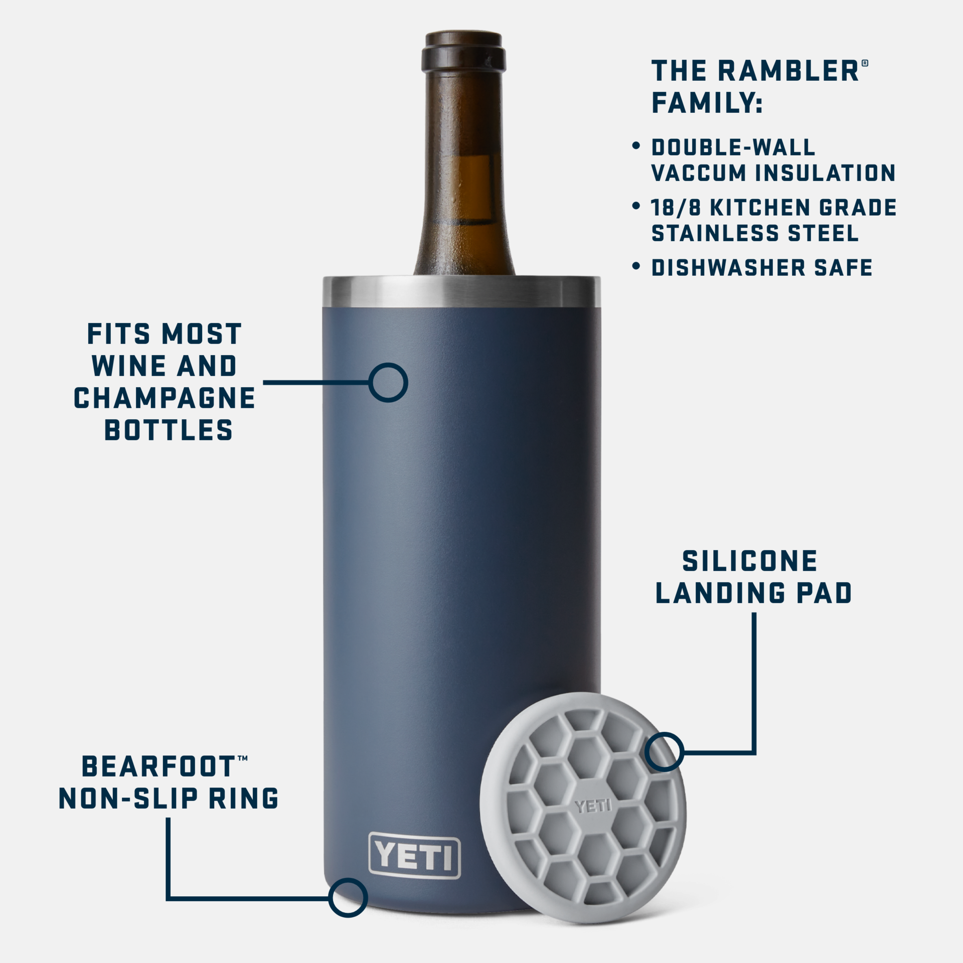Wine Chiller, Rescue Red, large