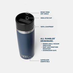 16 oz Travel Bottle, Royal Blue, large
