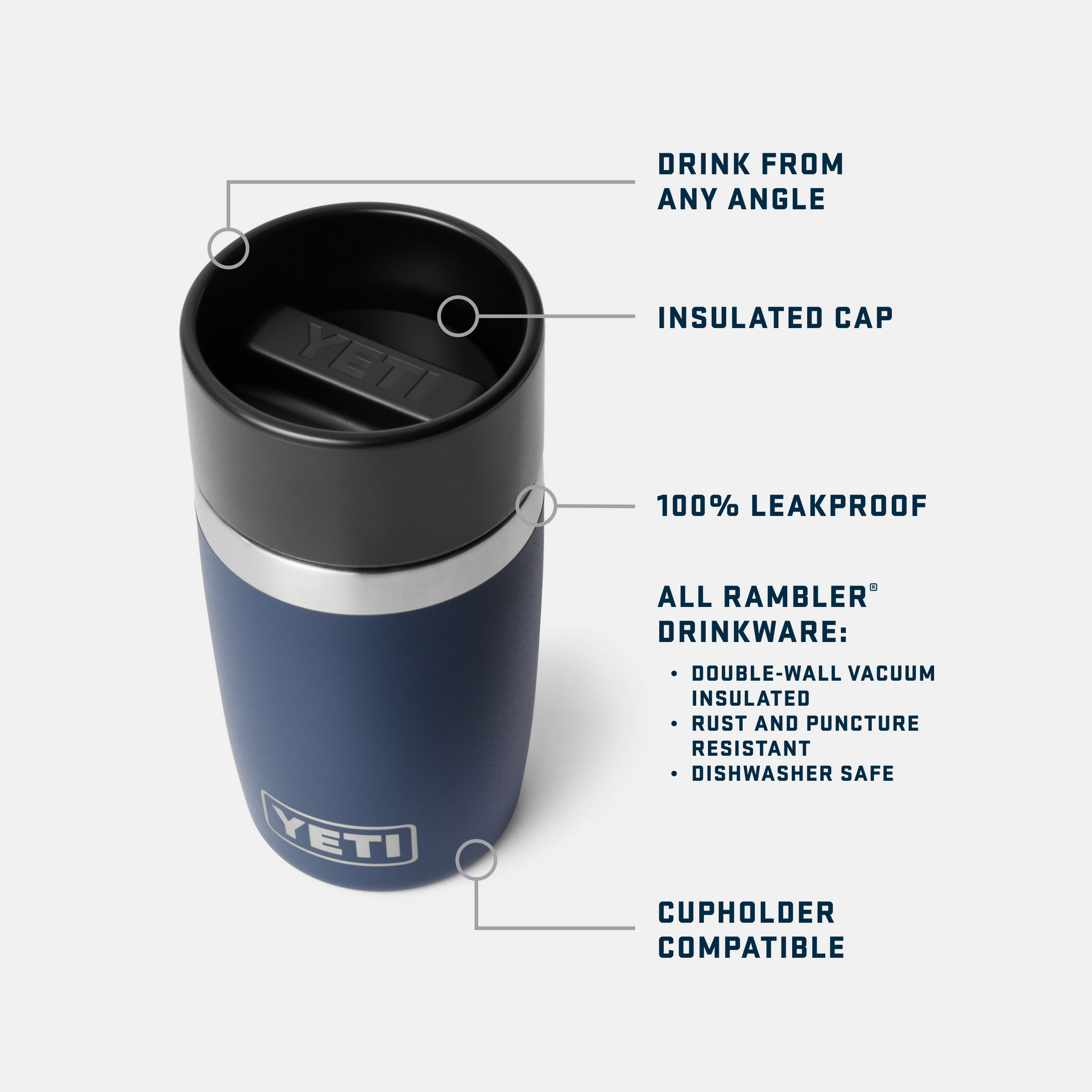 8 oz Travel Bottle, White, large