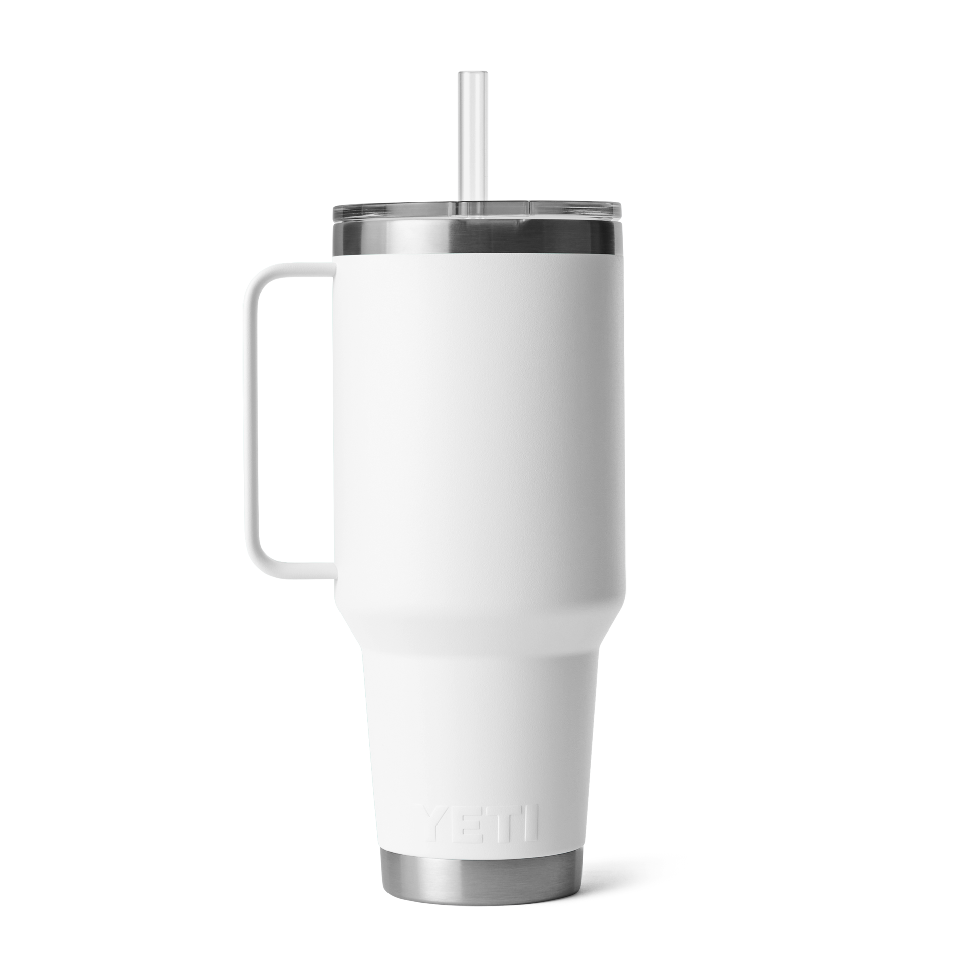 42 oz Straw Mug, White, large