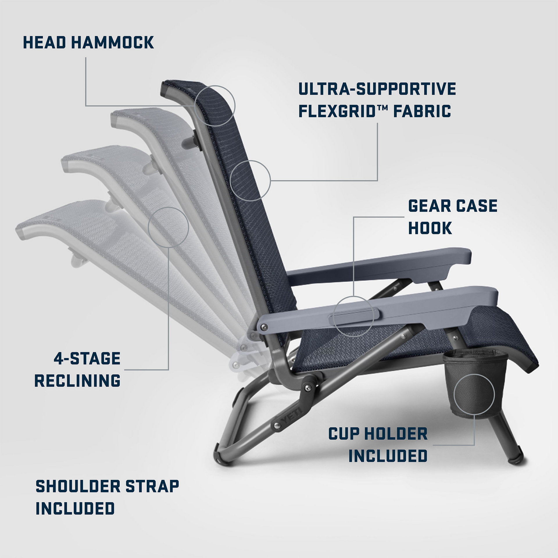 Beach Chair, Navy, large