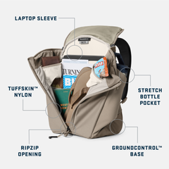 18L Commuter Backpack, Black Forest Green, large