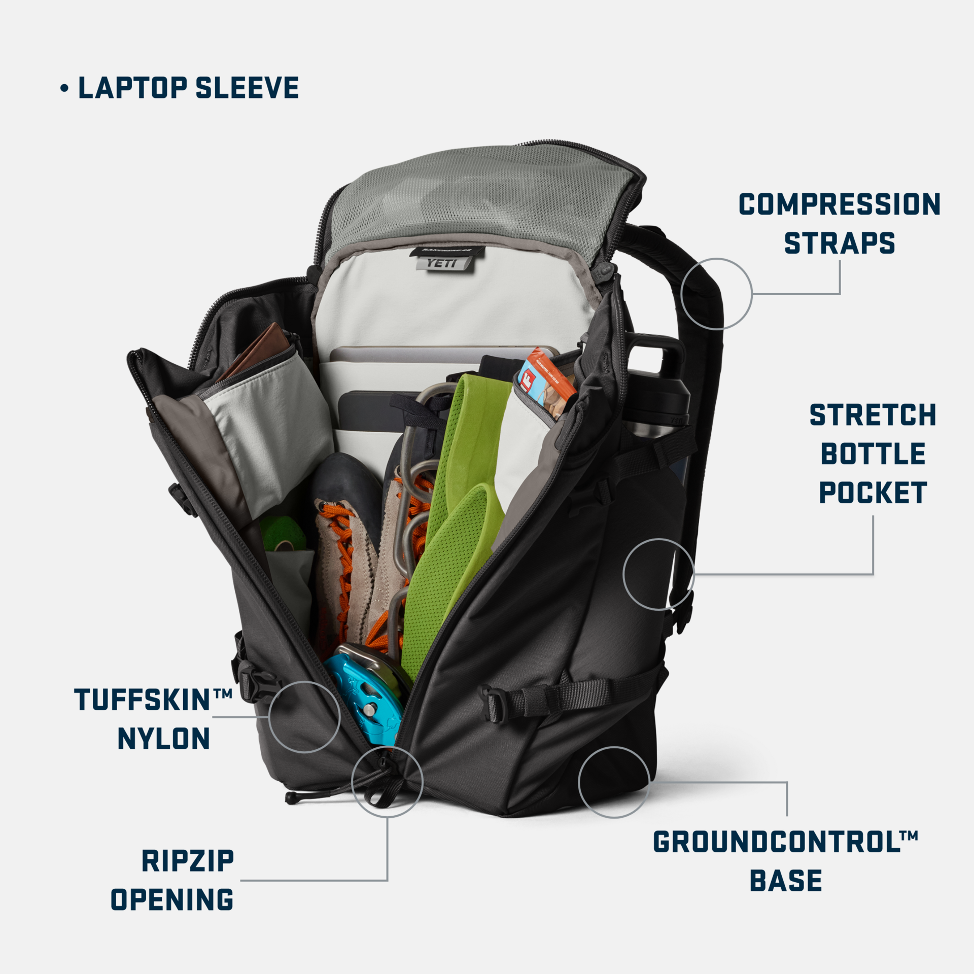 22L Commuter Backpack, Black, large