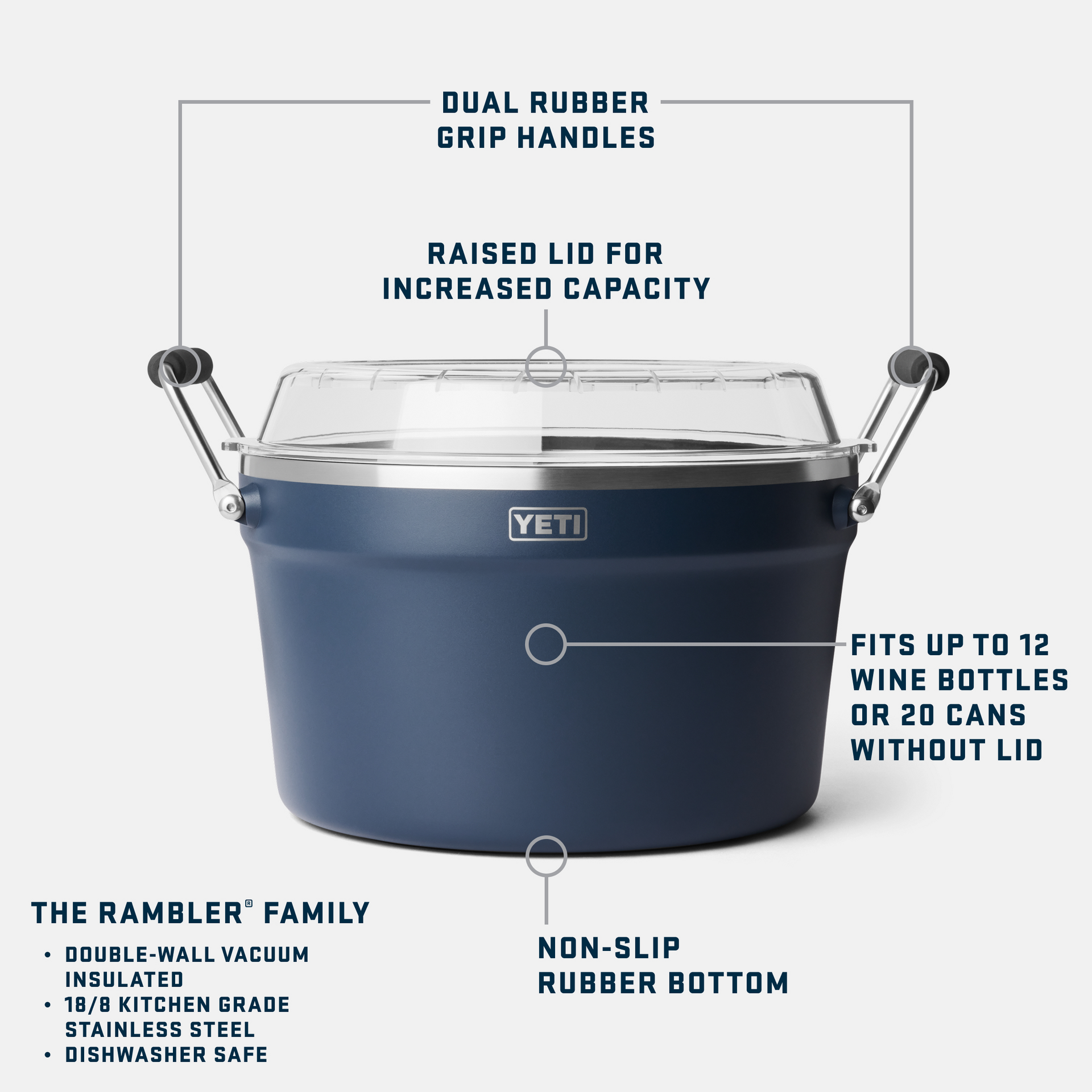 Beverage Tub, Navy, large