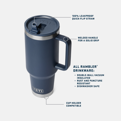 40 oz Travel Straw Mug, Royal Blue, large