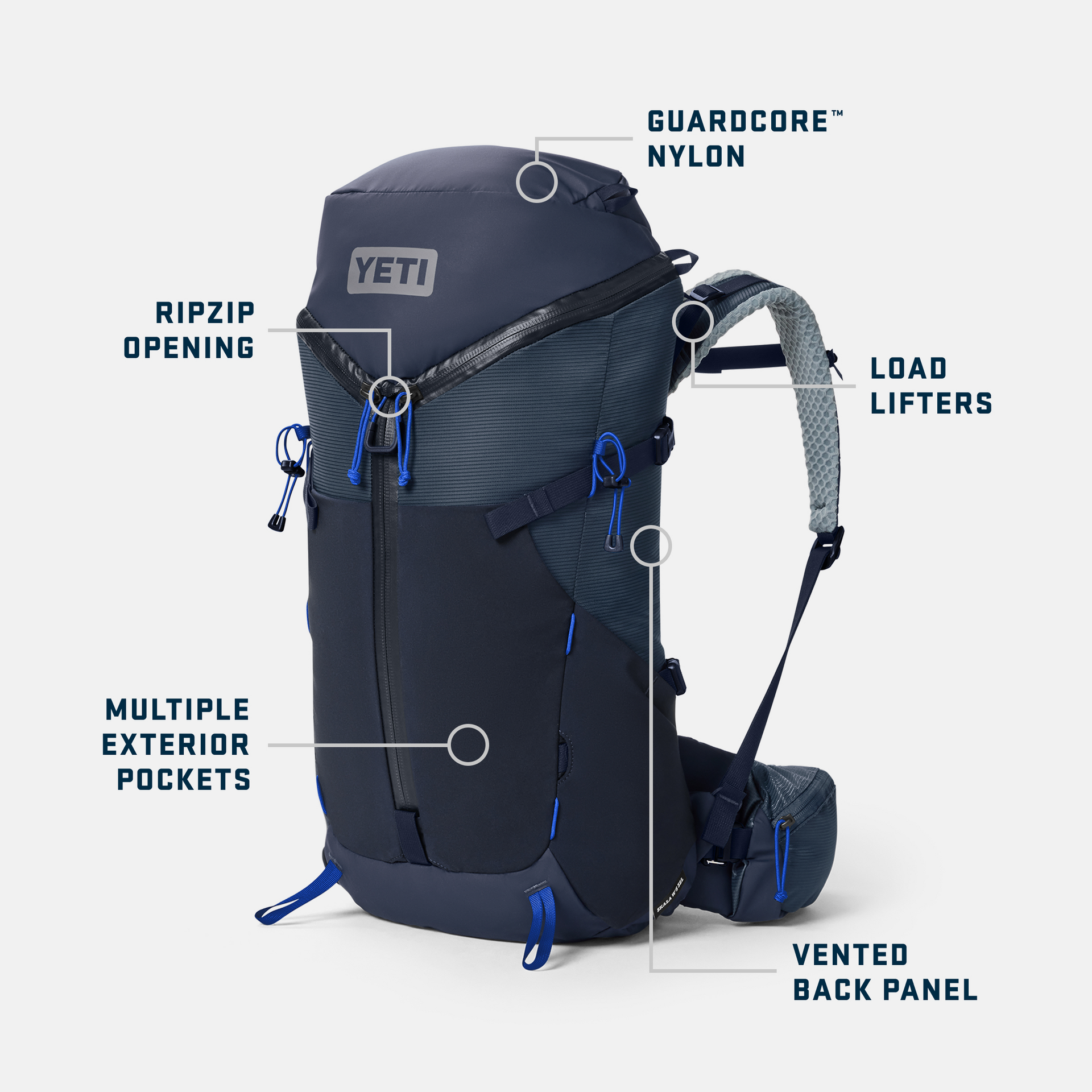 32L Women's Hiking Pack, Classic Navy, large